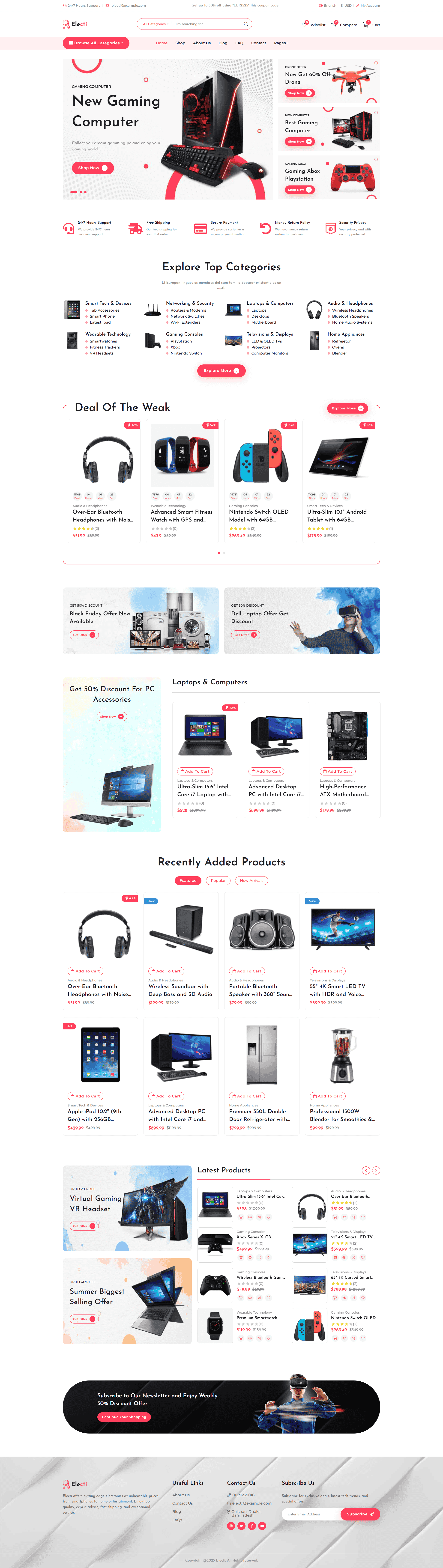 Elektronik Tema E-ticaret Sitesi